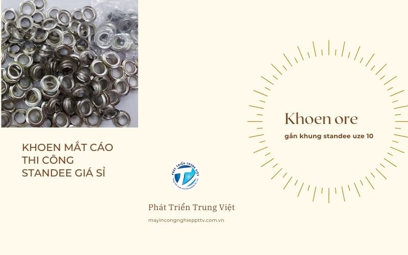 Khoen ore gắn khung standee uze 10, khoen mắt cáo thi công standee giá sỉ